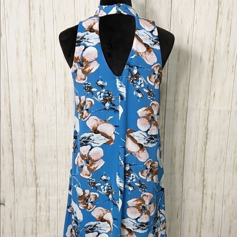 Peppermint Happy Blues shift choker floral dress NWT size small - Picture 11 of 12
